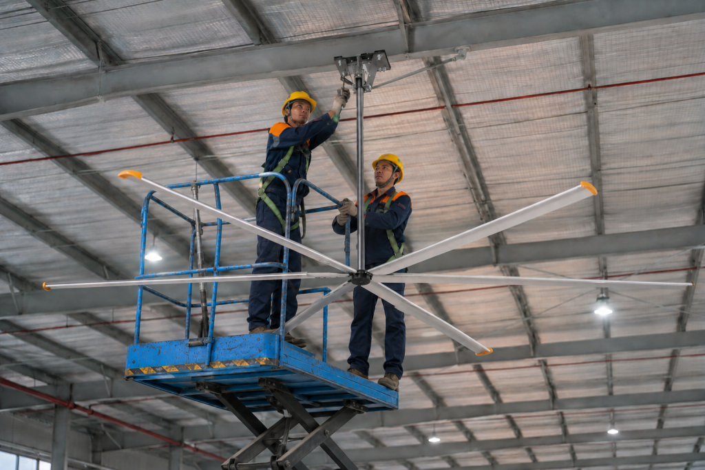 Công trình đã lắp — Quạt trần HVLS motor PMSM TPP